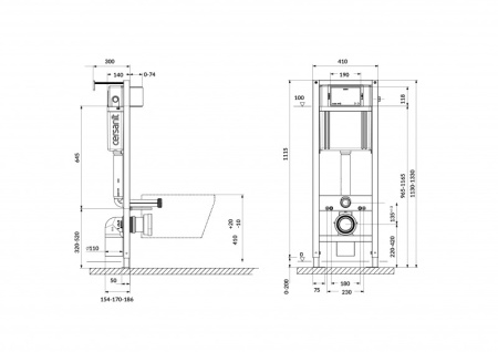 Инсталляция для унитаза Cersanit AQUA SMART M 40 63475